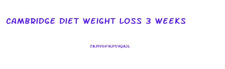 cambridge diet weight loss 3 weeks