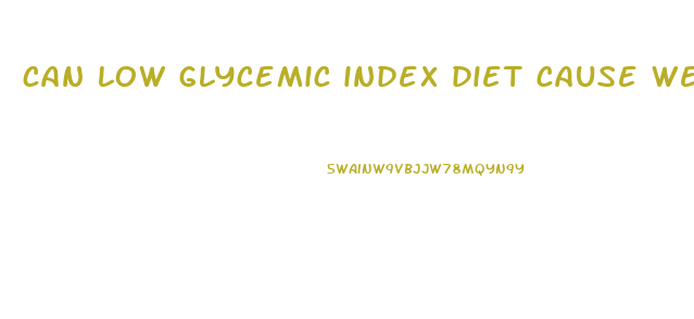 can low glycemic index diet cause weight loss