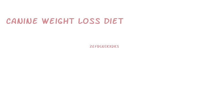 canine weight loss diet