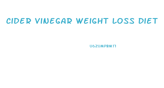 cider vinegar weight loss diet