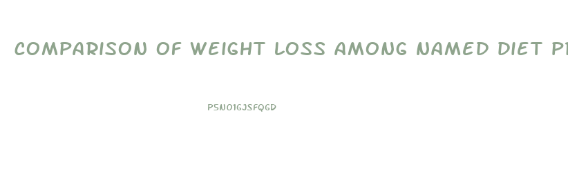 comparison of weight loss among named diet programs