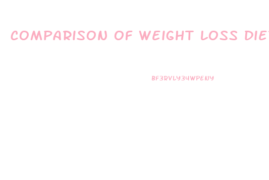 comparison of weight loss diets study