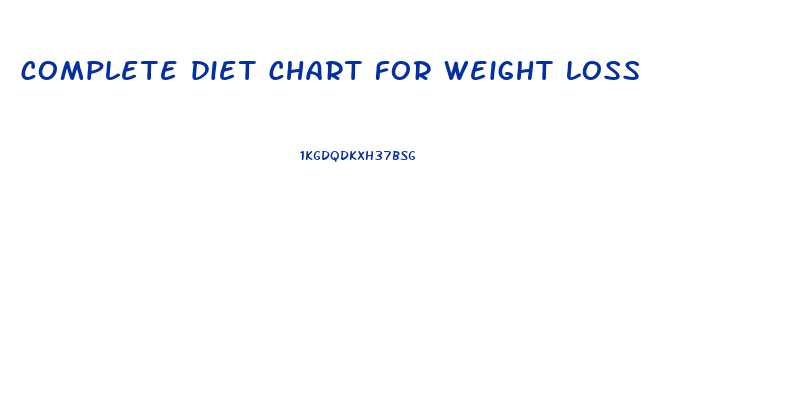 complete diet chart for weight loss