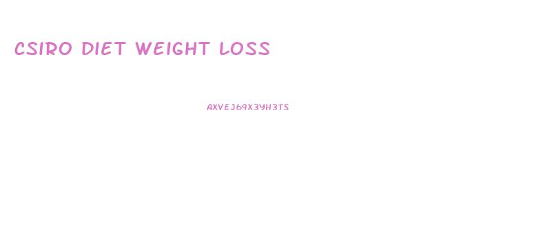 csiro diet weight loss