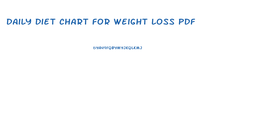 daily diet chart for weight loss pdf