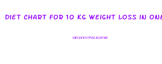 diet chart for 10 kg weight loss in one month