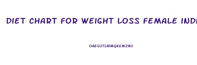 diet chart for weight loss female indian