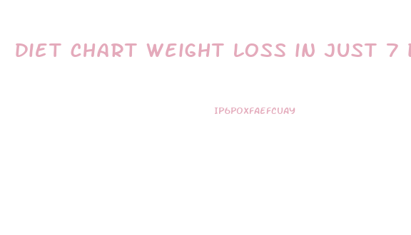 diet chart weight loss in just 7 days