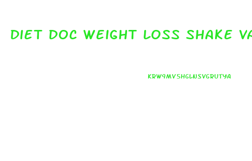 diet doc weight loss shake vanilla label
