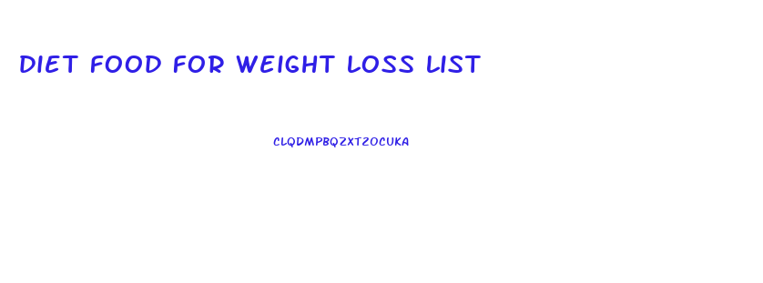 diet food for weight loss list