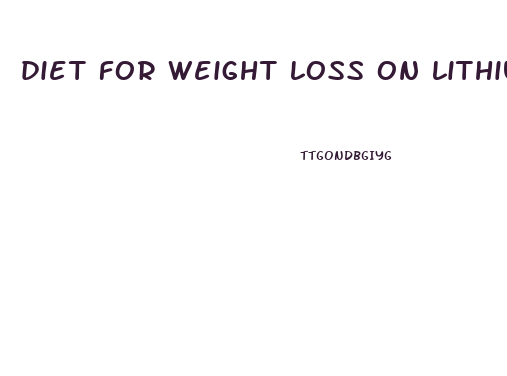 diet for weight loss on lithium