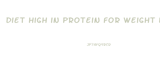 diet high in protein for weight loss
