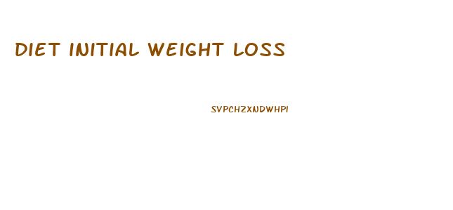 diet initial weight loss