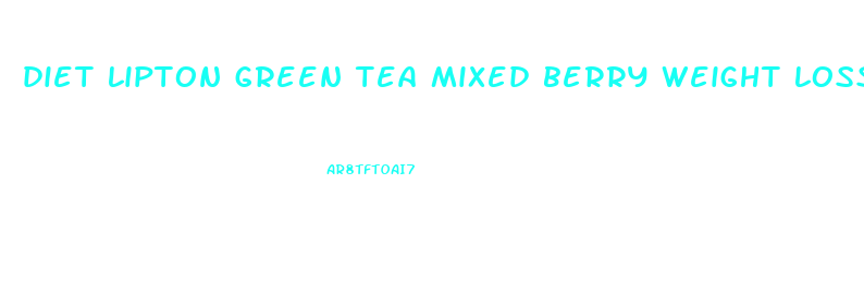 diet lipton green tea mixed berry weight loss