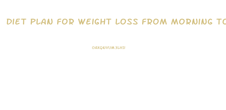 diet plan for weight loss from morning to night