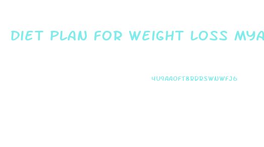 diet plan for weight loss myanmar