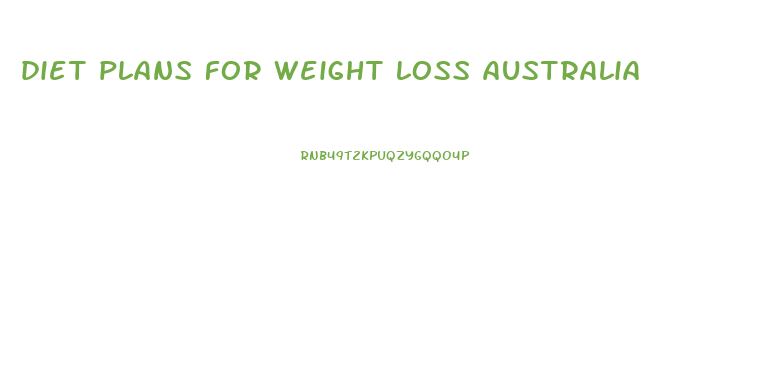 diet plans for weight loss australia