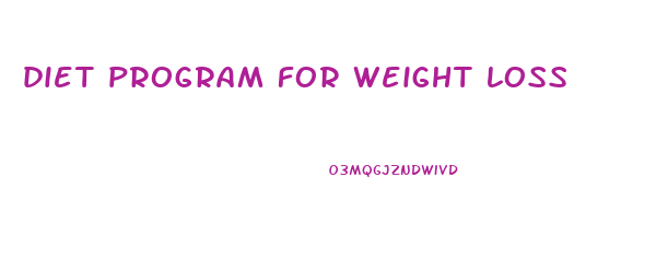 diet program for weight loss