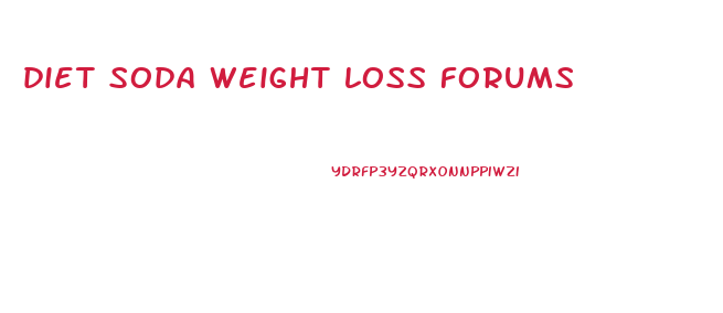 diet soda weight loss forums