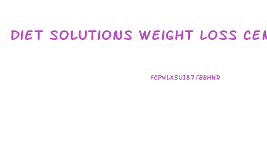 diet solutions weight loss centers