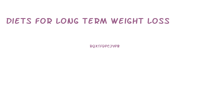 diets for long term weight loss