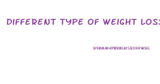 different type of weight loss diets