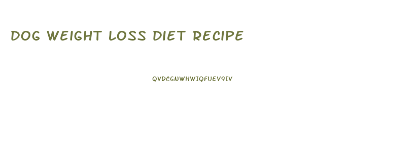 dog weight loss diet recipe