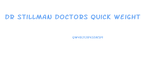 dr stillman doctors quick weight loss diet