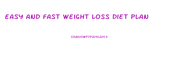 easy and fast weight loss diet plan
