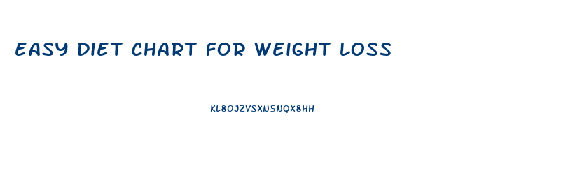 easy diet chart for weight loss