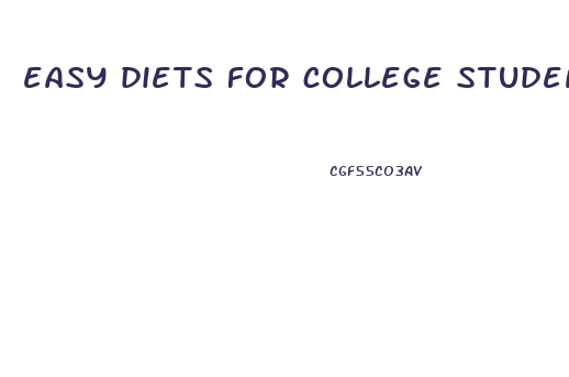 easy diets for college students weight loss