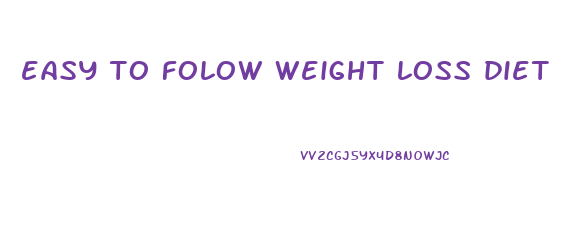 easy to folow weight loss diet