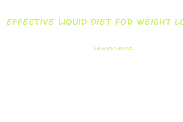effective liquid diet for weight loss