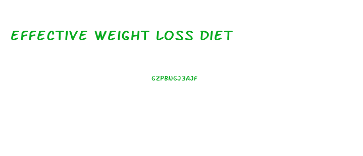 effective weight loss diet
