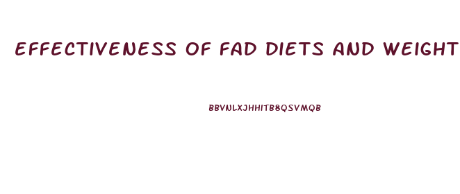 effectiveness of fad diets and weight loss