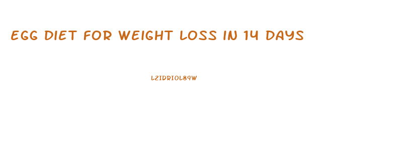 egg diet for weight loss in 14 days