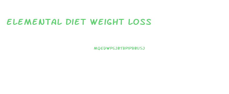 elemental diet weight loss