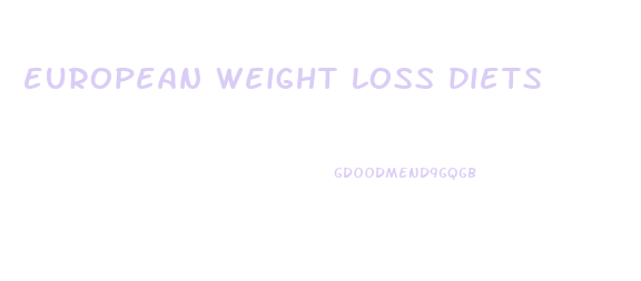 european weight loss diets