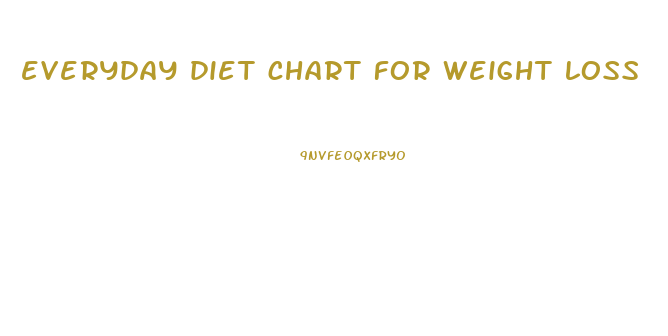 everyday diet chart for weight loss