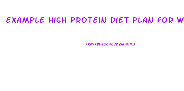 example high protein diet plan for weight loss