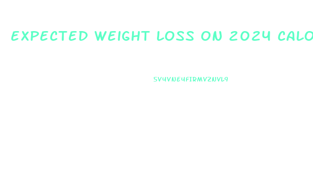 expected weight loss on 2024 calorie diet