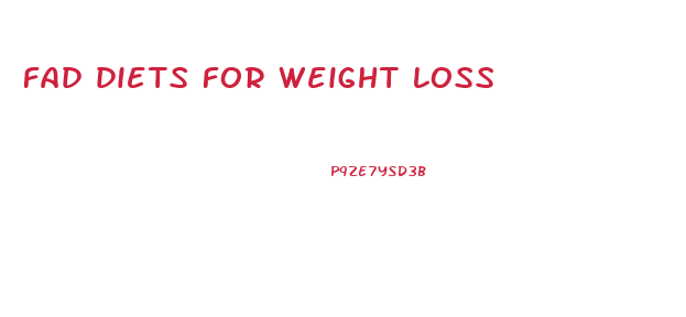 fad diets for weight loss 