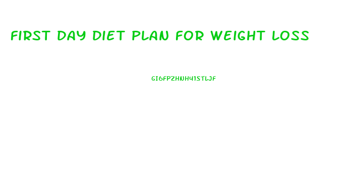 first day diet plan for weight loss
