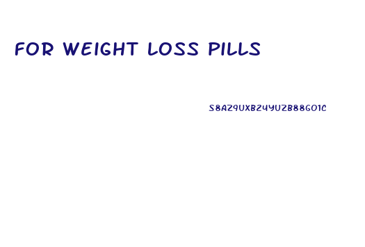 for weight loss pills