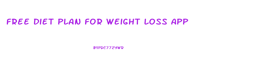 free diet plan for weight loss app