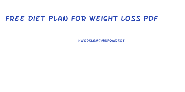 free diet plan for weight loss pdf