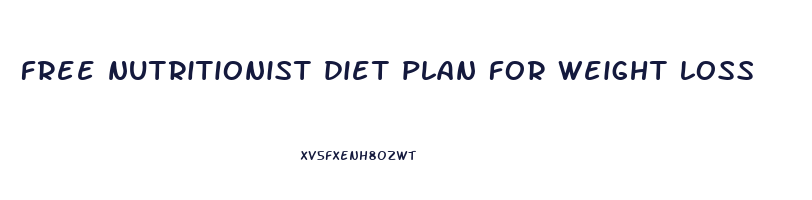 free nutritionist diet plan for weight loss