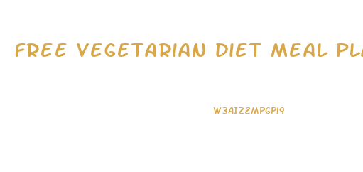 free vegetarian diet meal plan for weight loss