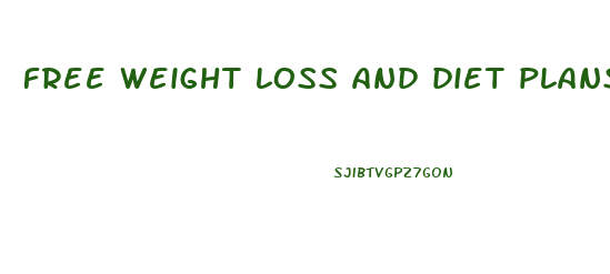 free weight loss and diet plans