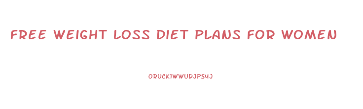 free weight loss diet plans for women